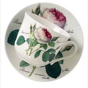 Roy Kirkham Redoute Rose Breakfast Cups/ Saucer (Set of 2)